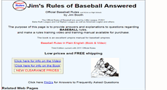 Desktop Screenshot of baseball-rules.com