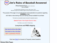 Tablet Screenshot of baseball-rules.com